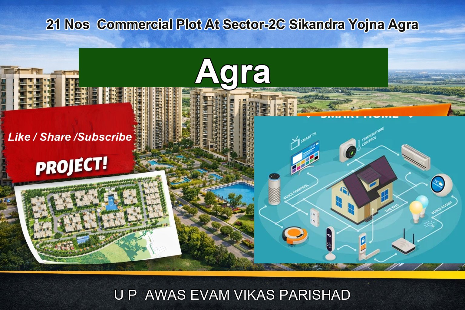 21 Nos Commercial Plot At Sector-2C Sikandra Yojna Agra