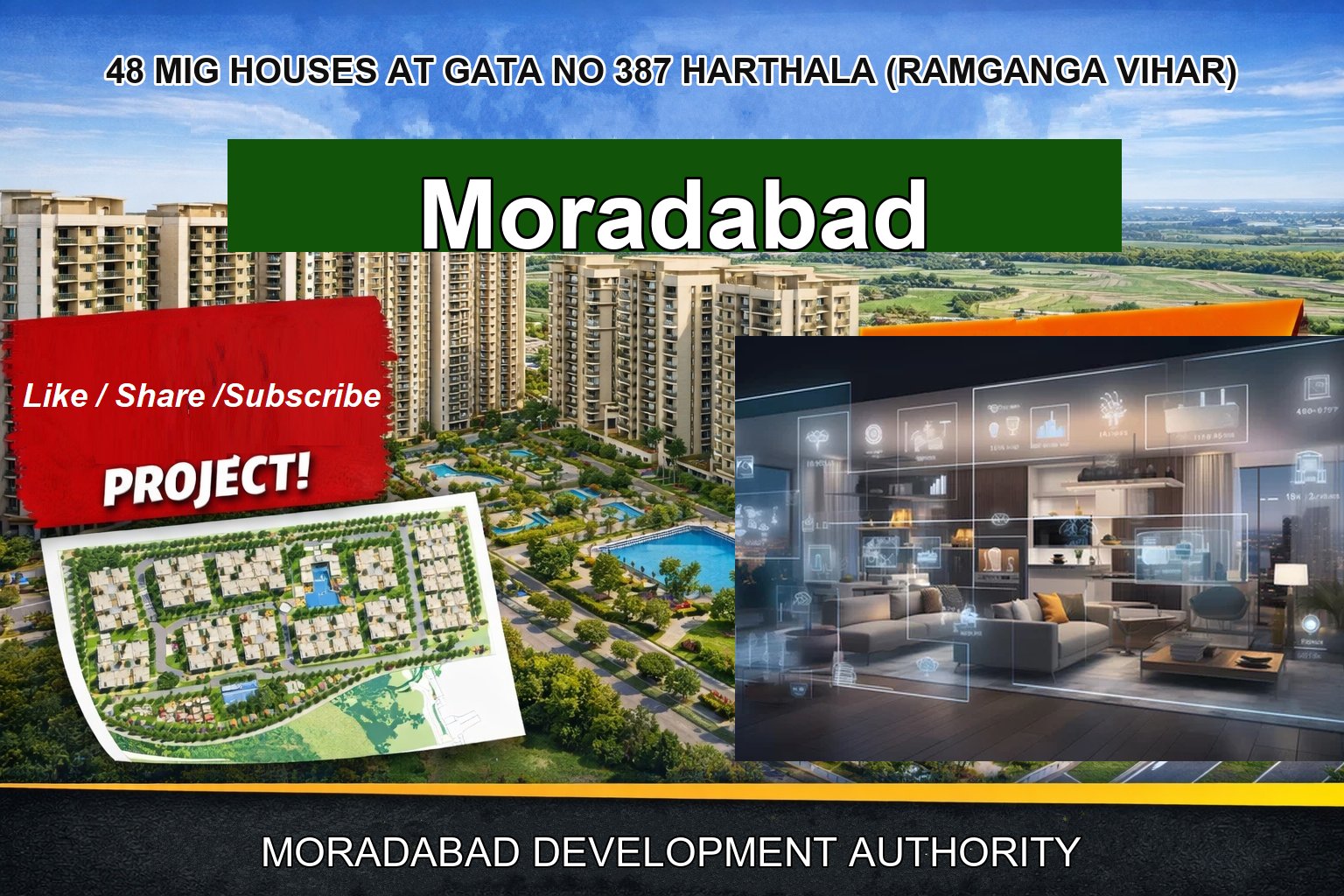 48 MIG HOUSES AT GATA NO 387 HARTHALA (RAMGANGA VIHAR)