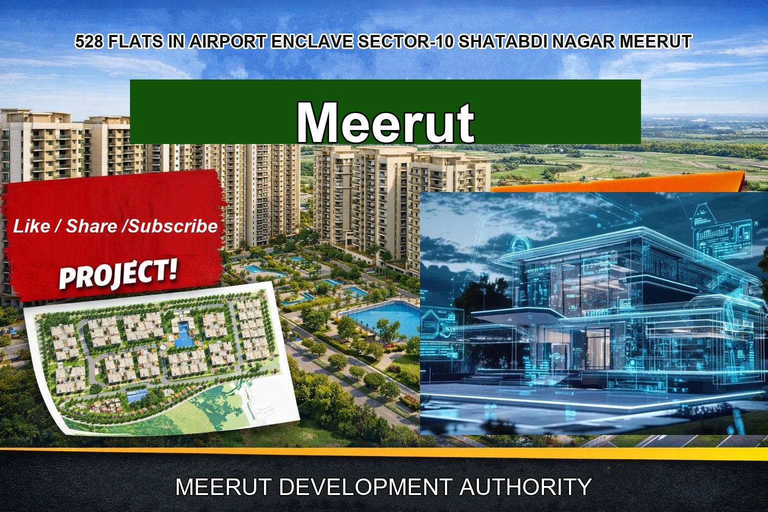 528 FLATS IN AIRPORT ENCLAVE SECTOR-10 SHATABDI NAGAR MEERUT