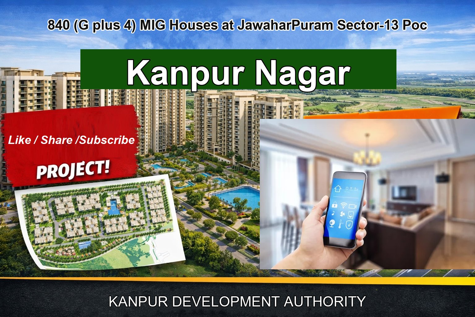 840 (G plus 4) MIG Houses at JawaharPuram Sector-13 Poc