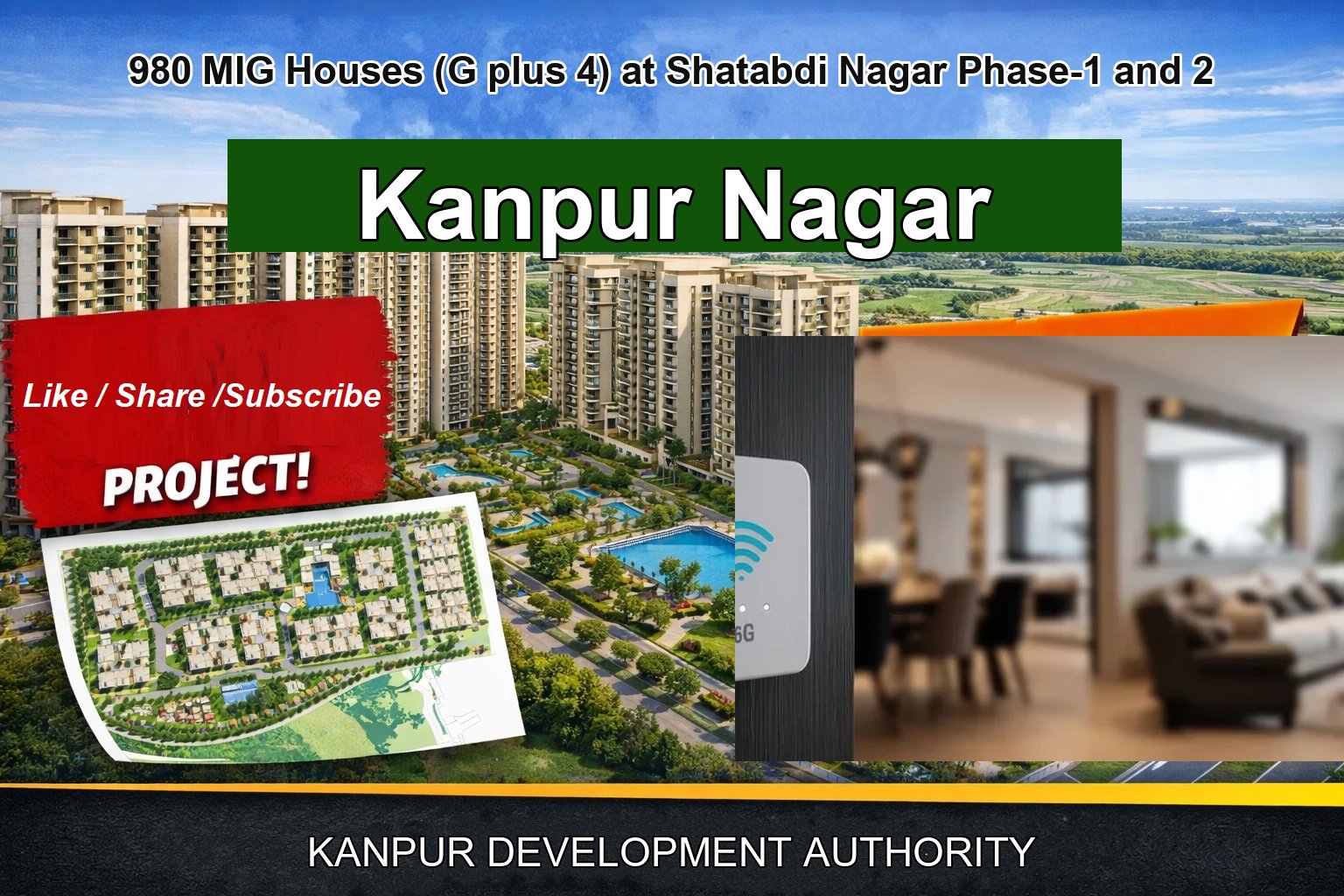 980 MIG Houses (G plus 4) at Shatabdi Nagar Phase-1 and 2