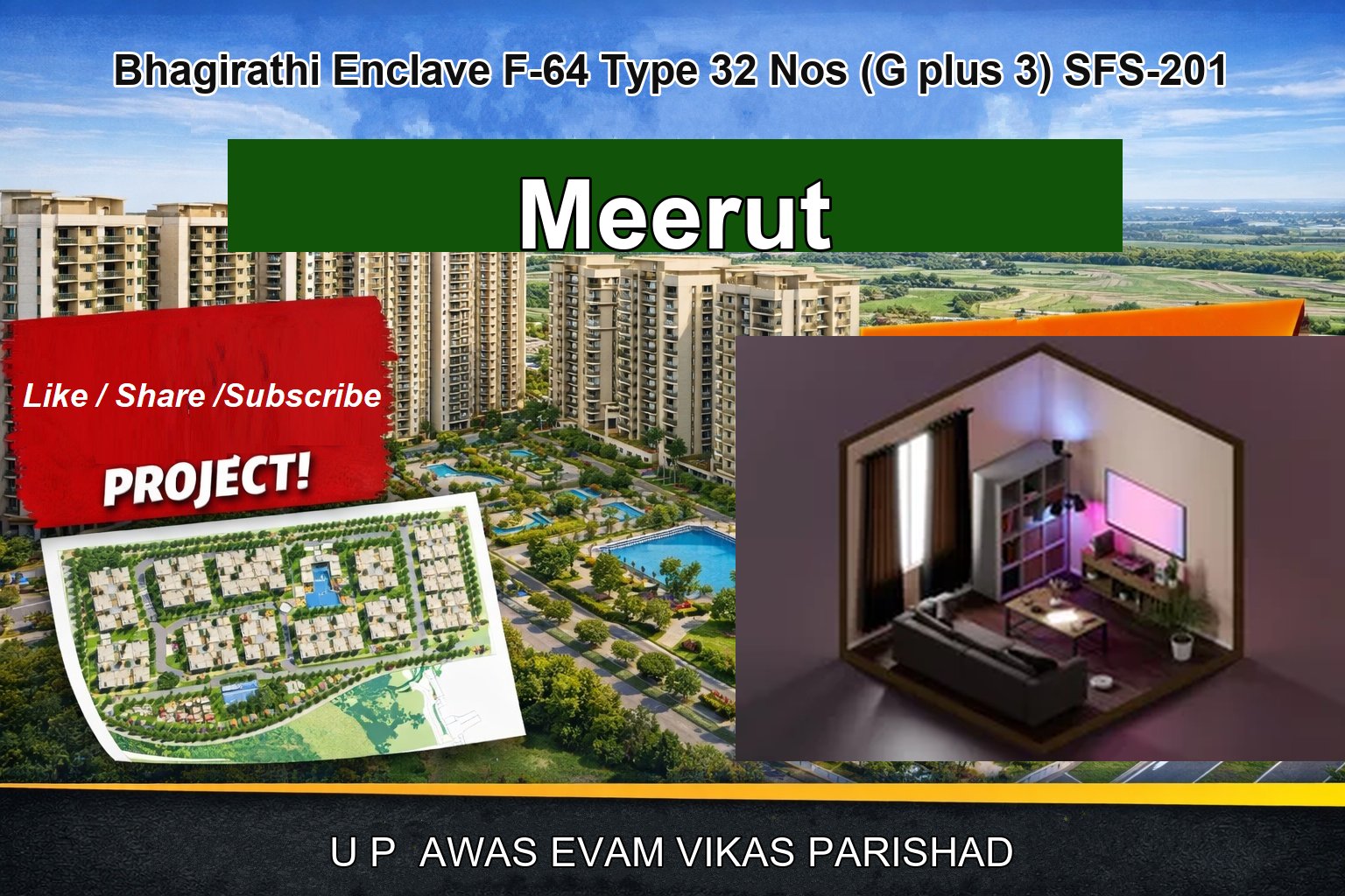 Bhagirathi Enclave F-64 Type 32 Nos (G plus 3) SFS-201