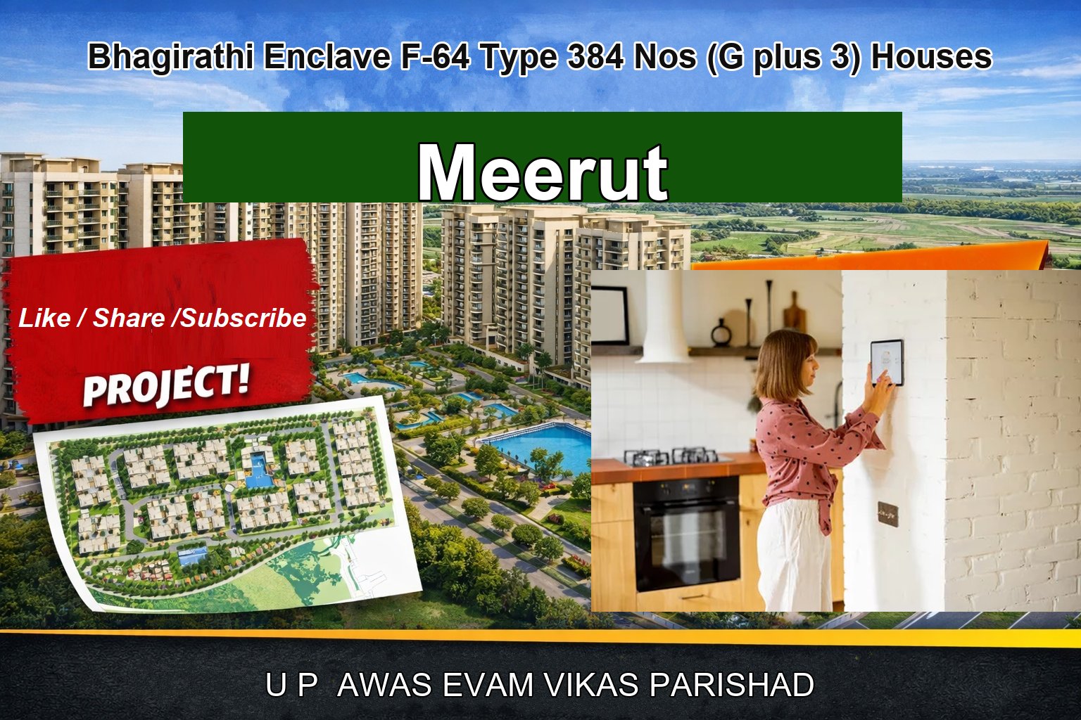 Bhagirathi Enclave F-64 Type 384 Nos (G plus 3) Houses