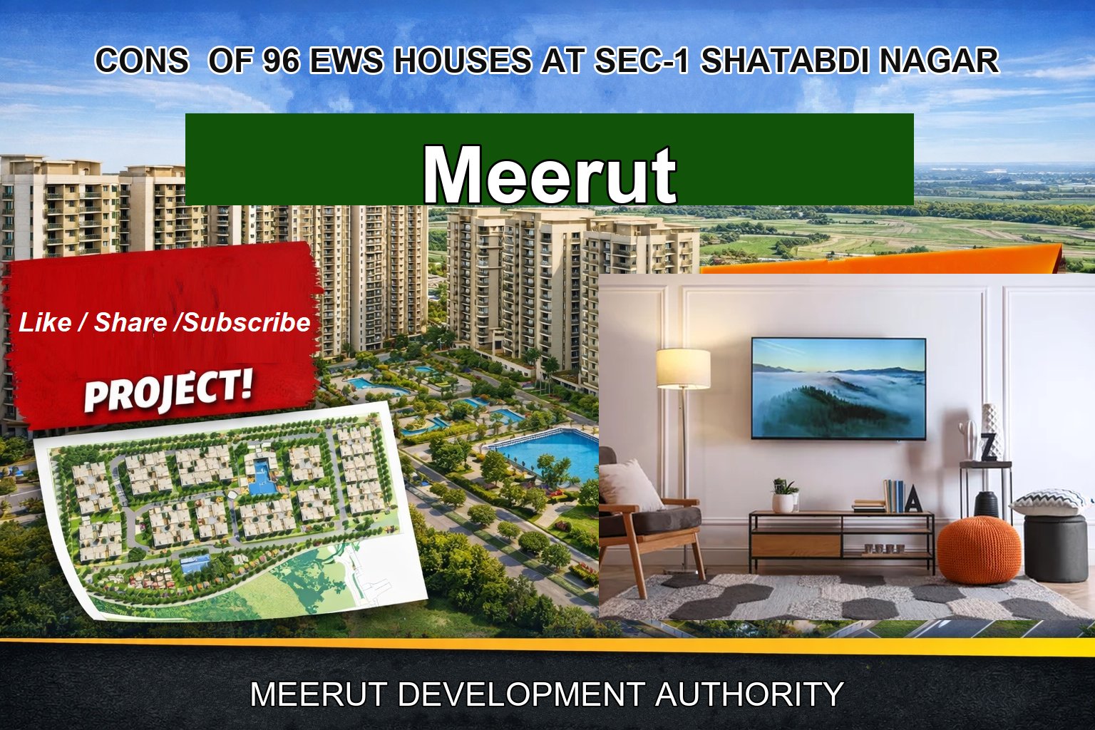 CONS OF 96 EWS HOUSES AT SEC-1 SHATABDI NAGAR