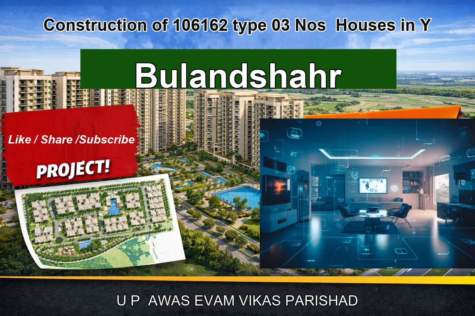 Construction of 106162 type 03 Nos Houses in Y