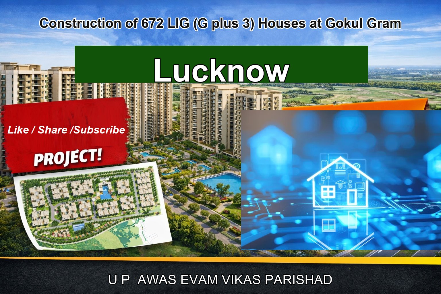 Construction of 672 LIG (G plus 3) Houses at Gokul Gram