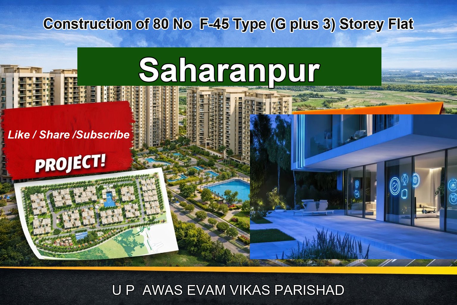 Construction of 80 No F-45 Type (G plus 3) Storey Flat