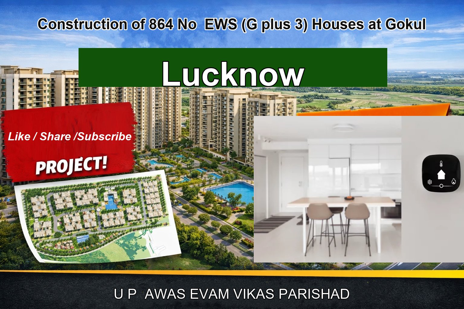 Construction of 864 No EWS (G plus 3) Houses at Gokul
