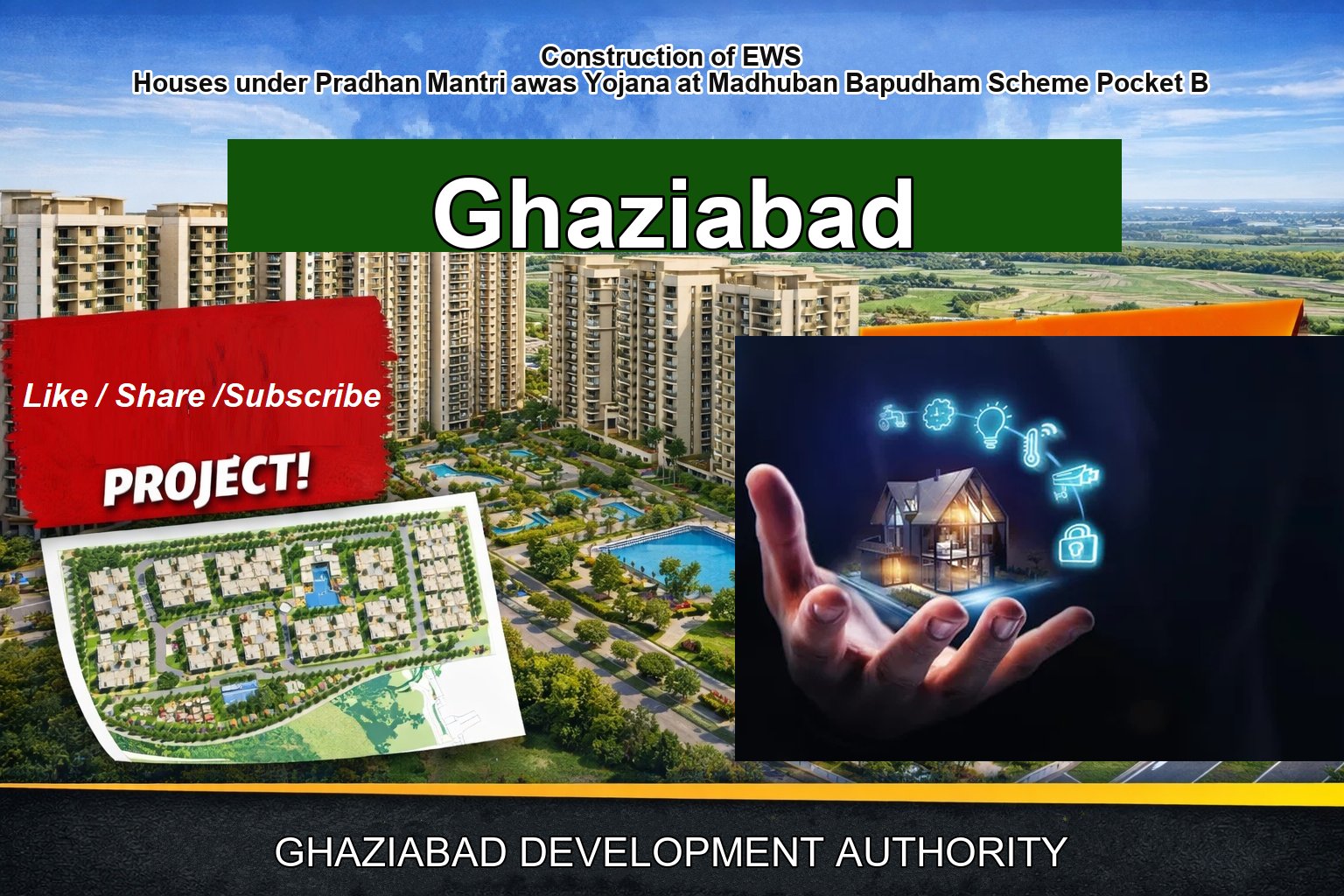 Construction of EWS Houses under Pradhan Mantri awas Yojana at Madhuban Bapudham Scheme Pocket B