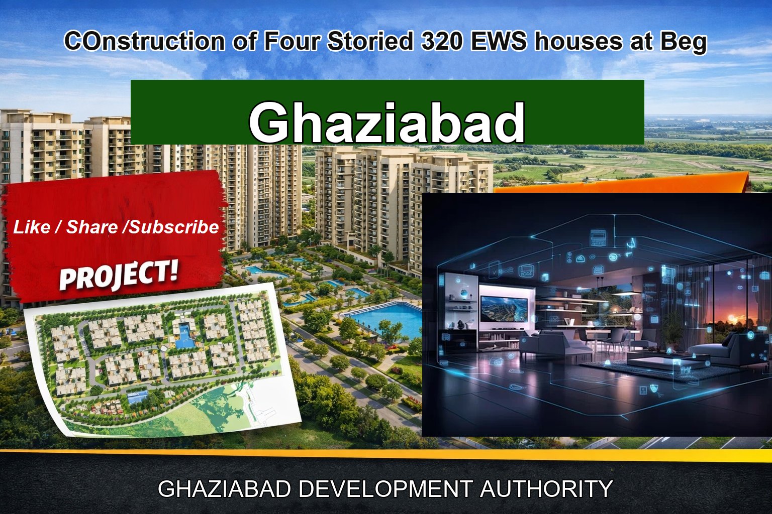 COnstruction of Four Storied 320 EWS houses at Beg