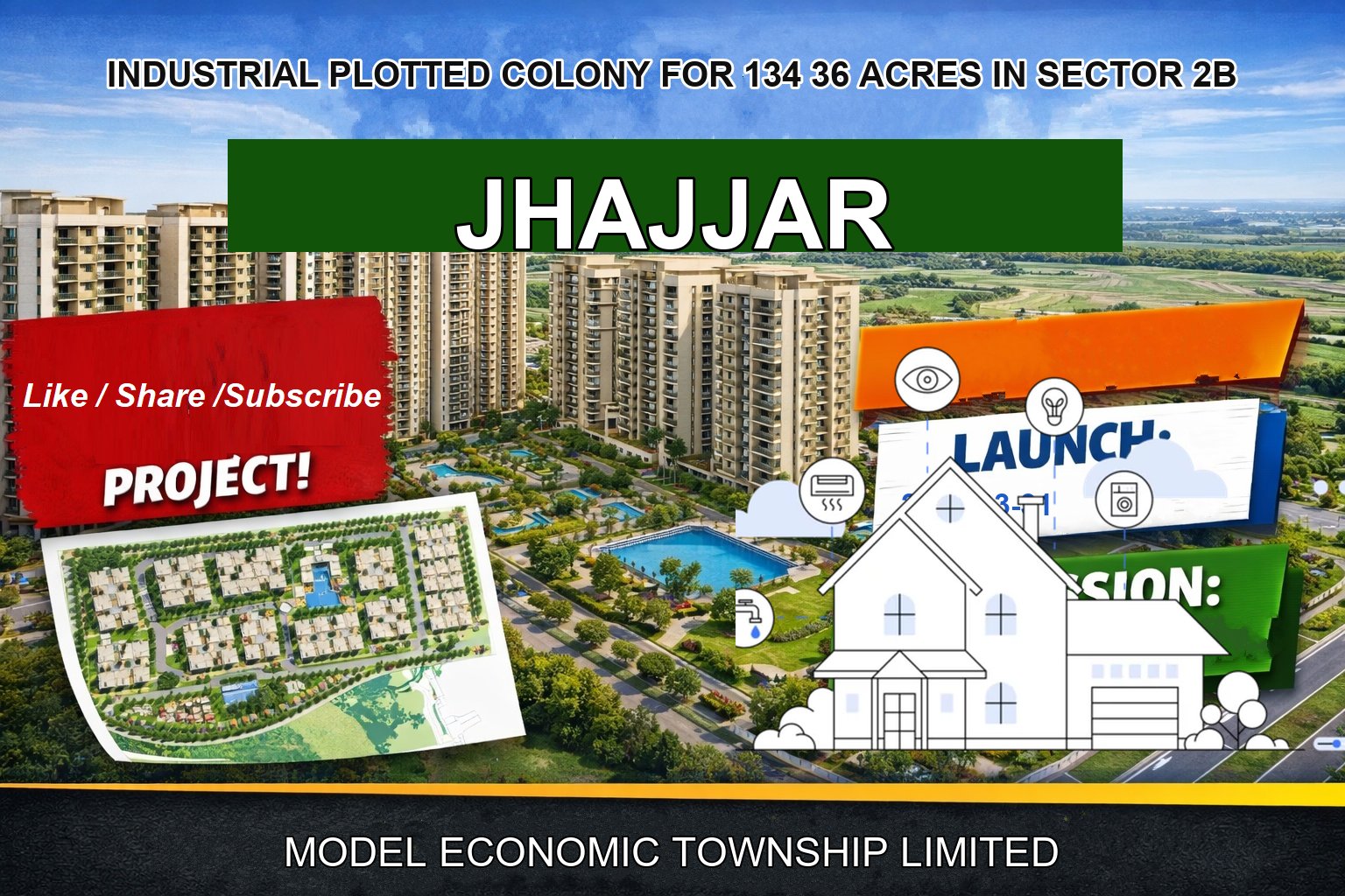 INDUSTRIAL PLOTTED COLONY FOR 134 36 ACRES IN SECTOR 2B