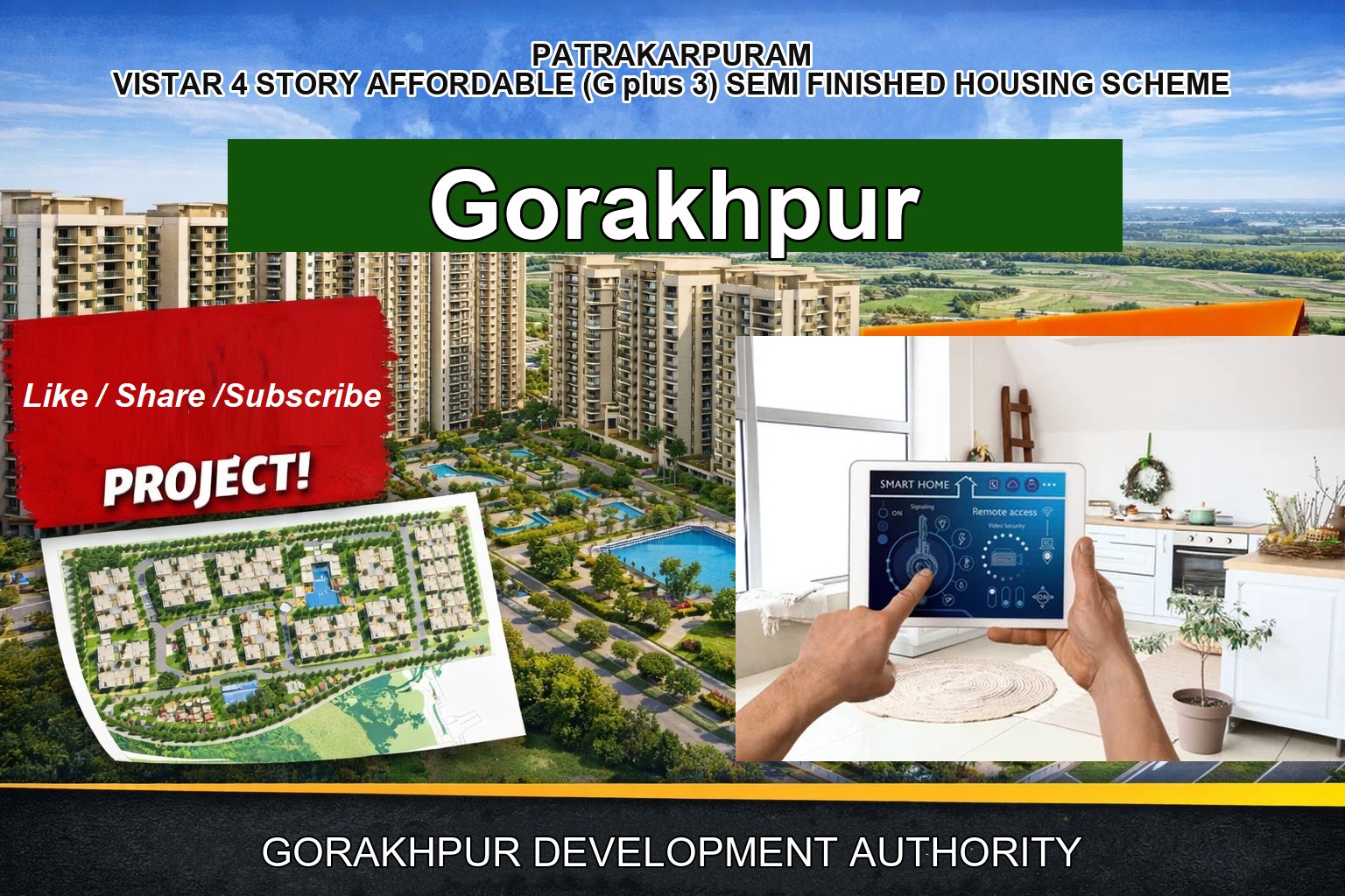 PATRAKARPURAM VISTAR 4 STORY AFFORDABLE (G plus 3) SEMI FINISHED HOUSING SCHEME