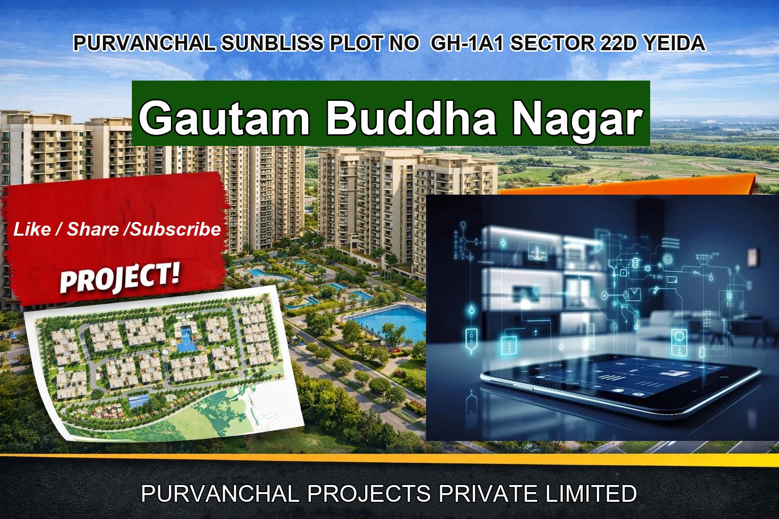 PURVANCHAL SUNBLISS PLOT NO GH-1A1 SECTOR 22D YEIDA